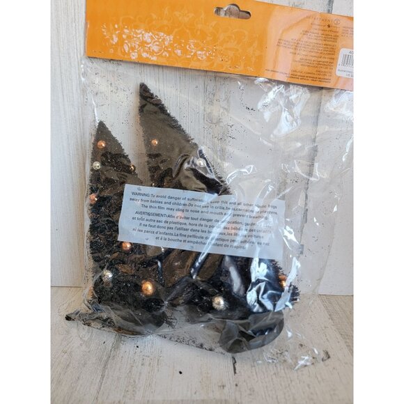 Dept 56 NEW 4033853 midnight sisals Halloween village tree set glitter - Picture 6 of 8